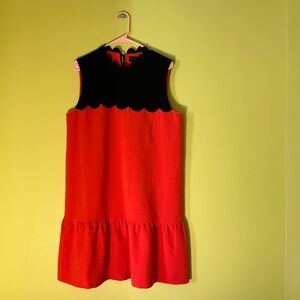 Victoria Beckham for Target Orange and Black Scallop Dress